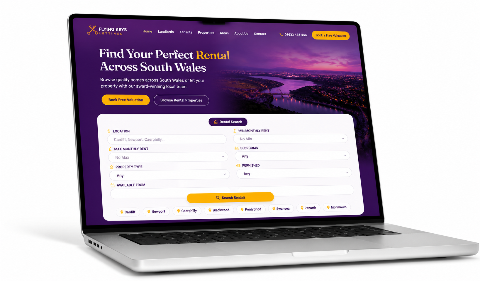 Flying Keys Lettings website design