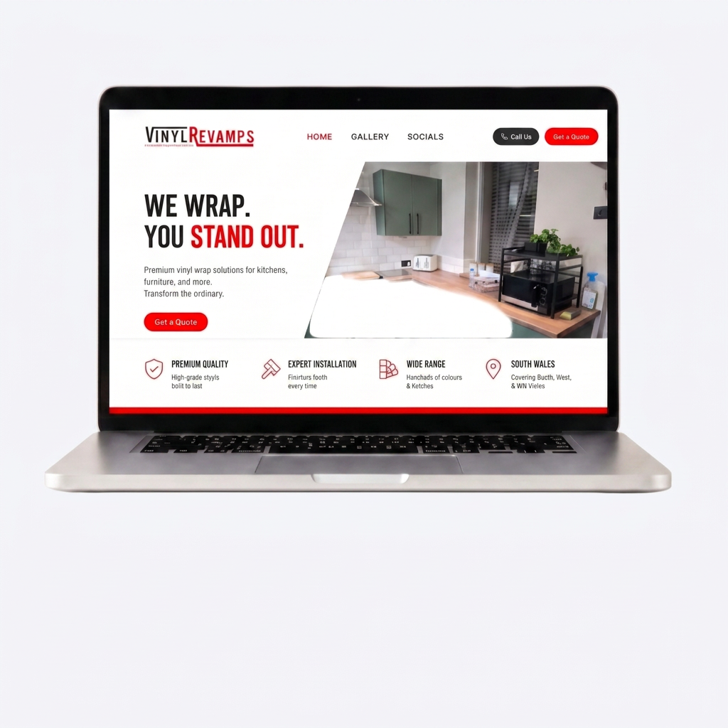 Vinyl Revamps website design