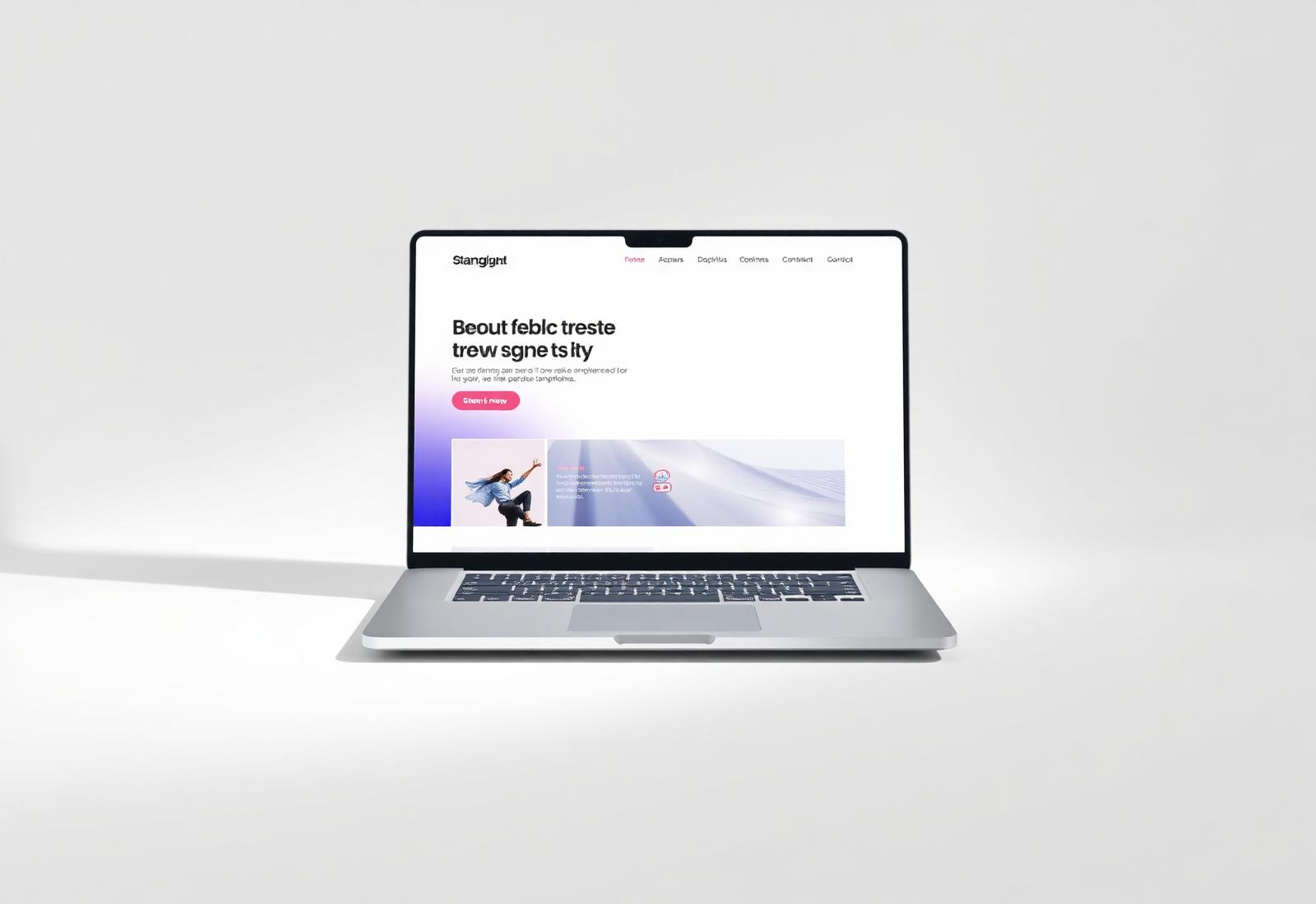 Peak Platform business website mockup shown on a laptop